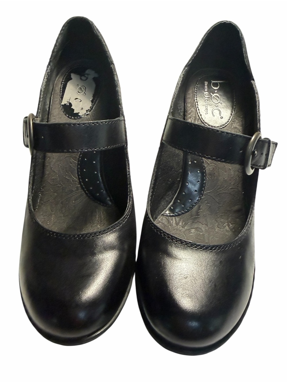 b.o.c. Women’s Black Mary Jane Strap Shoes Sz 6.5